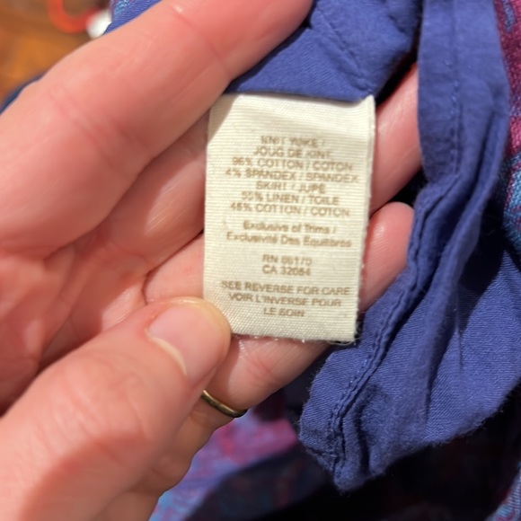 Vintage Free People tiered convertible maxi skirt in tie-dye purple, size XS - Picture 5 of 6